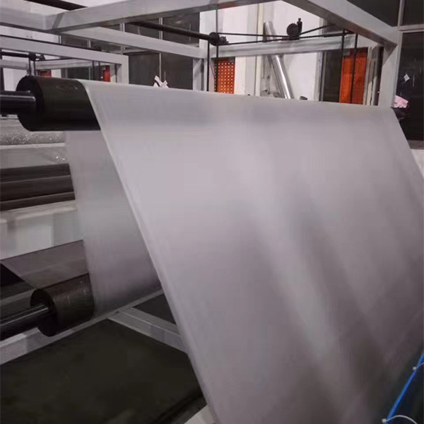 Utilizing a plastic film extruder machine