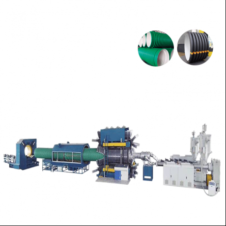 HDPE,PP Vertical Type Double Wall Corrugated Pipe and PVC Ribbed Pipe Extrusion line