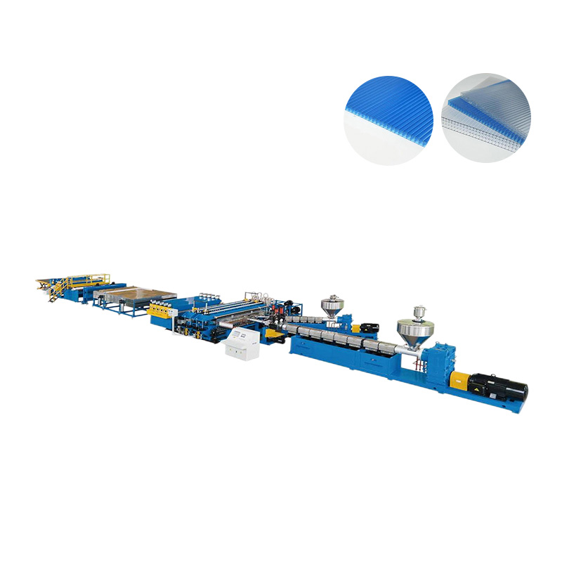 PC PP PE Plastic Hollow Cross Section Extrusion Line